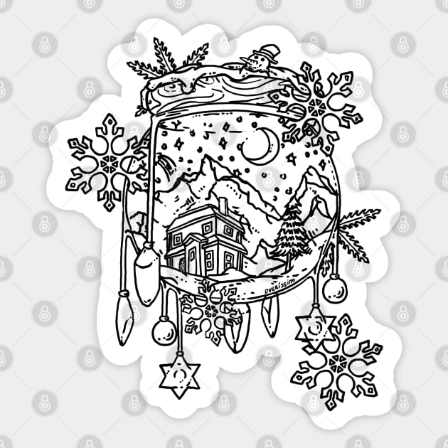 Winter Dream Inktober 1911 Snow Sticker TeePublic